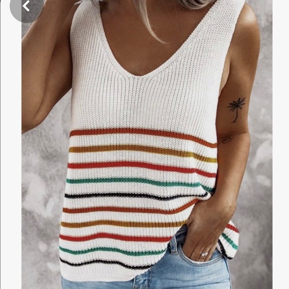 Striped Knit tank